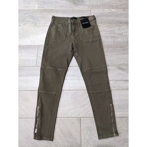 NEW Banana Republic MID-RISE SKINNY Women's Green‎ Zipper Stretch Jeans Sz 27x28